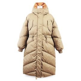 Hermès Casaco Hermes Down Gola Alta Com Capuz 36 Marrom Laranja Castanho claro