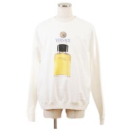 Sweatshirt blanc imprimé Méduse Versace XL Blanc Rouge