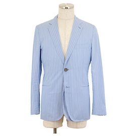 Hermès Giacca camicia a strisce stratificata Hermes Blu Altro