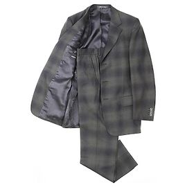 Conjunto de terno de lã Gucci Preto Verde oliva