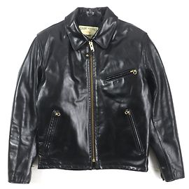 & Other Stories Schott 689H Horsehide Leather Jacket Black Black