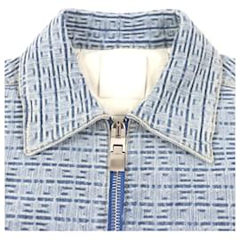 Givenchy-Givenchy 4G Cotton Zip Denim Jacket Light Blue L-Light blue