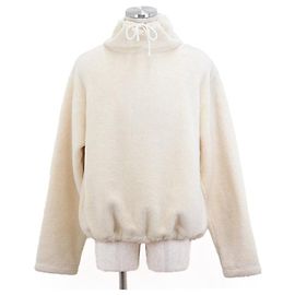 Pullover a collo alto in fleece Bottega Veneta M Bianco Altro