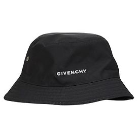 Chapéu bucket de nylon com logo da marca Givenchy Preto