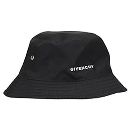 Givenchy-Givenchy Brand Logo Nylon Bucket Hat-Black