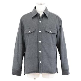 & Other Stories Giacca camicia in flanella di cashmere HERMES grigia Marrone