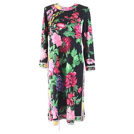 & Other Stories LEONARD Seidenblumen Langarmkleid Schwarz Andere
