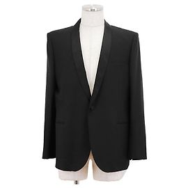 Yves Saint Laurent Saint Laurent Wool Smoking Jacket Black Black