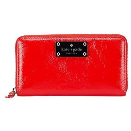 Kate Spade Long Wallet Patent Leather Wallet Red