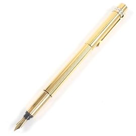 Pluma Cartier PANTHERE de oro de 18K con punta F Plata Dorado