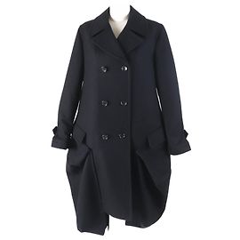 & Other Stories COMME des GARCONS Wool Nylon Coat Black M Black