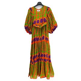 Autre Marque Abito lungo multicolore SUN BUNCH in cotone Multicolore
