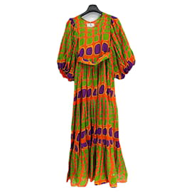 Autre Marque Vestido largo multicolor SUN BUNCH de algodón Multicolor