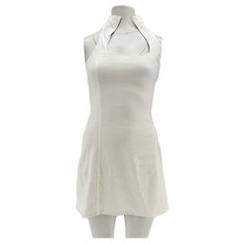 Cult Gaia Robe en lin blanche Blanc