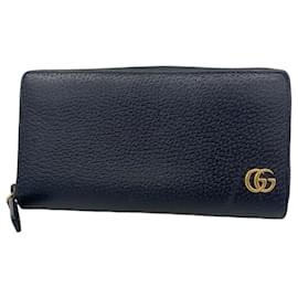 Gucci-Gucci Long Wallet GG Marmont-Black