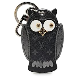 Louis Vuitton-Louis Vuitton Black Monogram Eclipse Owl Key Holder and Bag Charm-Black