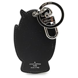 Louis Vuitton-Louis Vuitton Black Monogram Eclipse Owl Key Holder and Bag Charm-Black