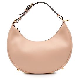 Fendi Marron Petit Sac Hobo en Cuir Fendigraphy Marron Chair