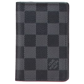 Louis Vuitton Black Damier Graphite Pocket Organizer Black