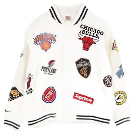 Giacca da riscaldamento Supreme × NIKE NBA Teams Giacca in nylon Bianco Altro
