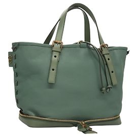 Chloé Bolso de cuero verde Chloe Ellen Auth BA2869 Verde