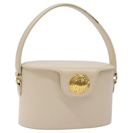 Givenchy-GIVENCHY Hand Bag Leather Beige Gold Auth am8641-Beige,Golden