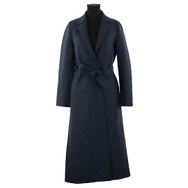 Harris Wharf London Navy Wool Coat Navy blue