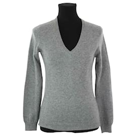 Eric Bompard Grauer Kaschmirpullover Grau