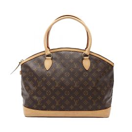 Bolso Tote Lockit Horizontal de Louis Vuitton Castaño