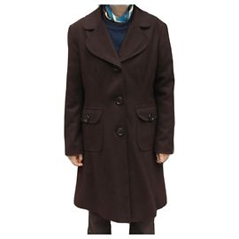 Torrente Wool Coat Dark Brown XL Dark brown