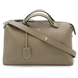 Fendi-Fendi BY THE WAY Leather 2way Bag-Grey