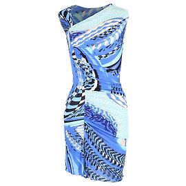 Abito mini arricciato Emilio Pucci in poliestere multicolore Multicolore