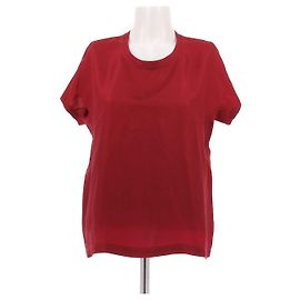 Top in seta rossa a maniche corte Golden Goose Rosso