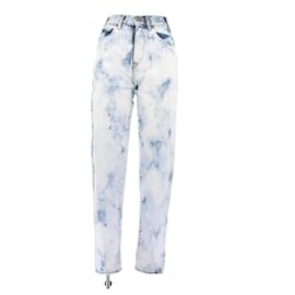 Jeans Tie Dye Céline Azul y Blanco Blanco