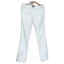 Jean Paul Gaultier Pantalón Casual Recto de Algodón Blanco