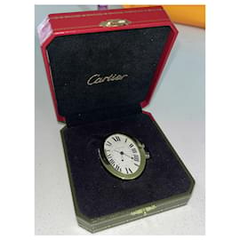 Cartier-Cartier referee 3111 18k Alarm Clock Baignoire Travel Rose Gold Plated-Pink