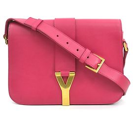 Bolsa de ombro de couro rosa Saint Laurent Rosa