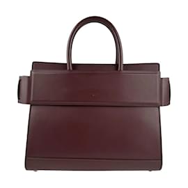 Givenchy-Givenchy Horizon Leather Handbag-Dark red