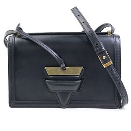 Borsa a spalla in pelle nera Loewe Nero