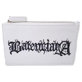 Balenciaga-Balenciaga Leather Card Case-White