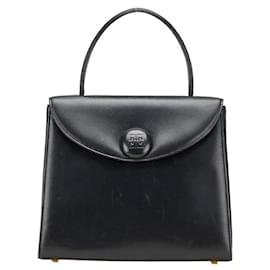 Givenchy-Givenchy Logo Leather Handbag-Black