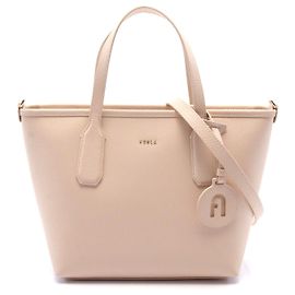 Bolsa tote clássica de couro Furla Rosa