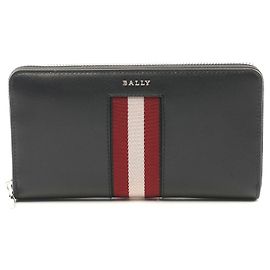 Portafoglio rotondo in pelle Bally nero Nero
