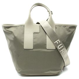 Borsa Tote Furla Piuma L in pelle e nylon Verde