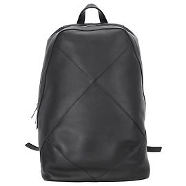 Bottega Veneta Intrecciato Backpack in Black Leather Black