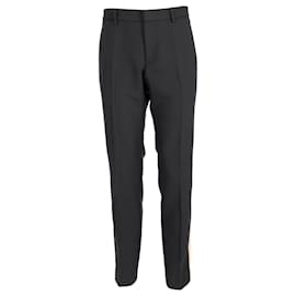 Gucci-Gucci Glitter-Trimmed Slim-Fit trousers in Black Polyester -Black
