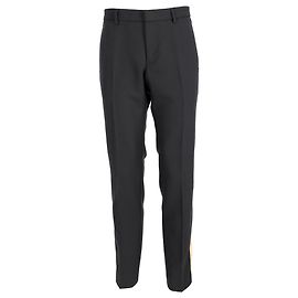 Pantalons slim-fit en polyester noir avec bordure en paillettes Gucci Noir