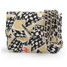 Chanel-Chanel Mini Matelassé Chain Shoulder Bag-Beige