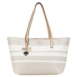Bolsa de couro 2 em 1 Kate Spade Branco Bege