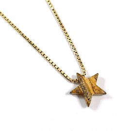 Collier à motif étoile en or Bottega Veneta Doré